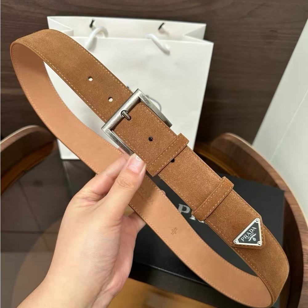 Prada Single Face Suede Belt